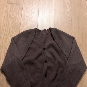 Brown Button-Up Women's Sweater